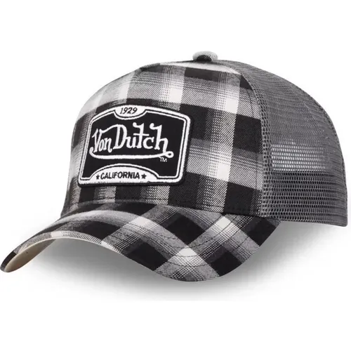 Schwarze karierte Trucker-Kappe - Von Dutch - Modalova