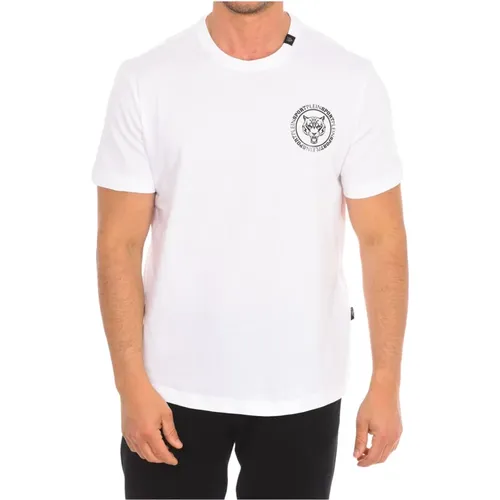 Kurzarm T-Shirt mit Markendruck , Herren, Größe: M - Plein Sport - Modalova