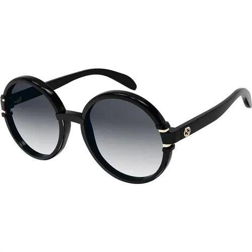 Runde Sonnenbrille in Schwarz Gucci - Gucci - Modalova