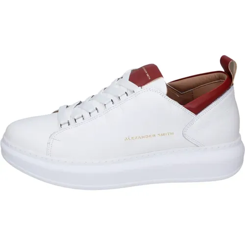 Leder Herren Sneakers Stylische Schuhe , Herren, Größe: 45 EU - Alexander Smith - Modalova