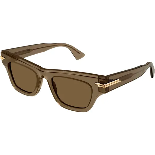 Sunglasses BV1122S,Schwarz/Graue Sonnenbrille BV1122S,Sunglasses BV1122S,/ Sunglasses,/Braune Sonnenbrille - Bottega Veneta - Modalova