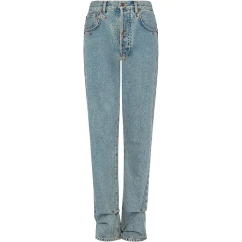 Luxus Straight-Leg Jeans , Damen, Größe: XS - Moschino - Modalova