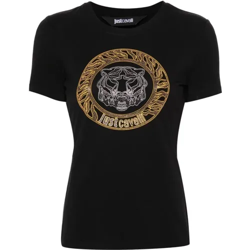 Schwarze T-Shirts Polos für Frauen - Just Cavalli - Modalova