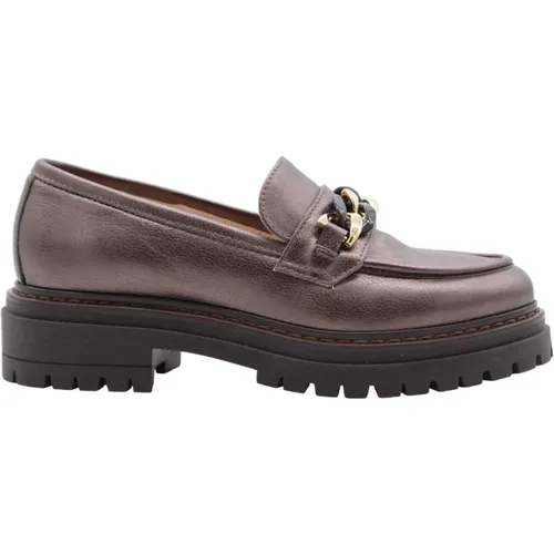 Flounder Mocassin Shoes , female, Sizes: 6 UK, 5 UK - Nerogiardini - Modalova