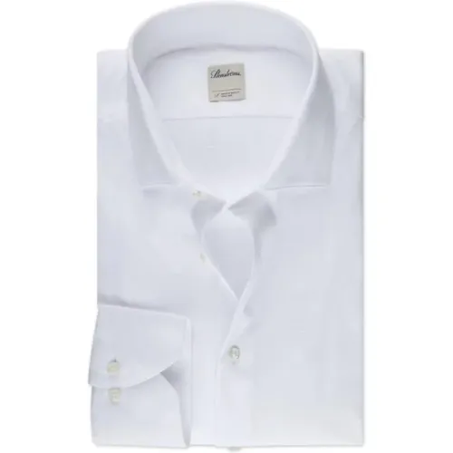 Slimline Jersey Shirt , Herren, Größe: M - Stenströms - Modalova