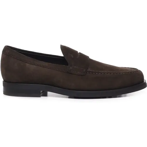 Suede Flat Shoes , male, Sizes: 6 1/2 UK, 8 UK, 6 UK, 10 UK - TOD'S - Modalova