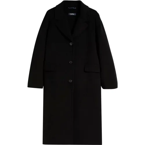 Long Single-Breasted Wool and Cashmere Coat , female, Sizes: S, M - Max Mara - Modalova