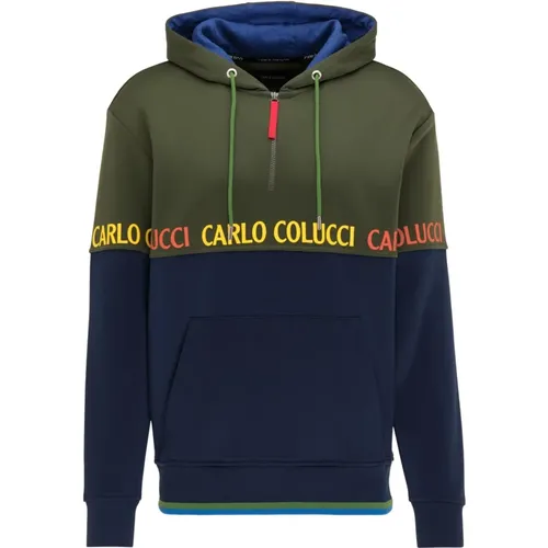 Sweattroyer with Hood Carrari , male, Sizes: S, XS - carlo colucci - Modalova