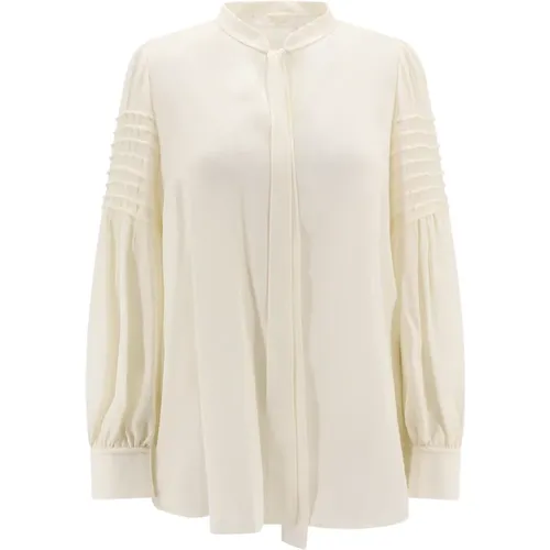 V-Neck Wool Shirt , female, Sizes: S - Chloé - Modalova