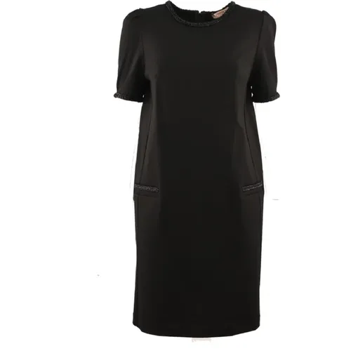 Knielanges Kleid , Damen, Größe: XS - Twinset - Modalova