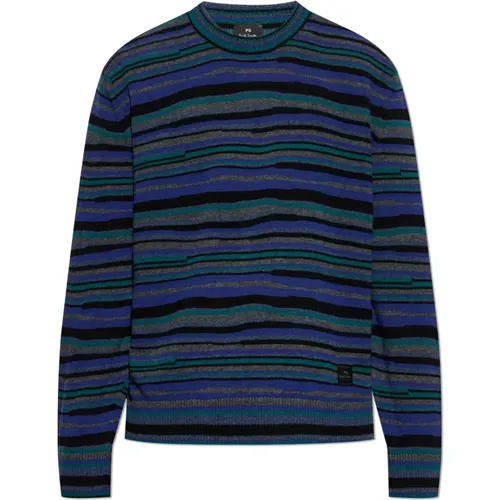 Pullover mit gestreiftem Muster , Herren, Größe: 2XL - PS By Paul Smith - Modalova