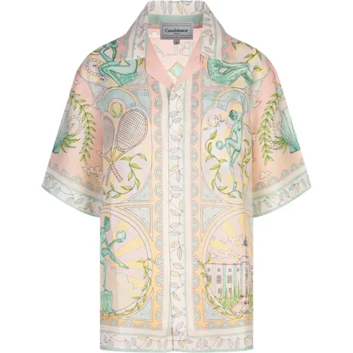 Art Deco Linen Shirt MultiColour , female, Sizes: S, M, L - Casablanca - Modalova