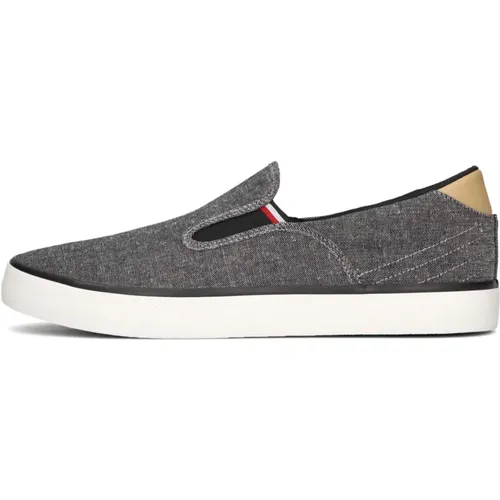 Herren Slip-On Schuhe Chambray Stil , Herren, Größe: 48 EU - Tommy Hilfiger - Modalova