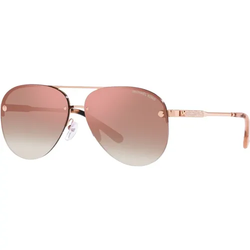 Rose Gold/ Shaded Sunglasses , female, Sizes: 59 MM - Michael Kors - Modalova