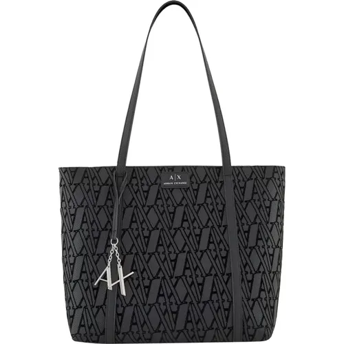 Shopping Bag with Loghi , female, Sizes: ONE SIZE - Emporio Armani - Modalova