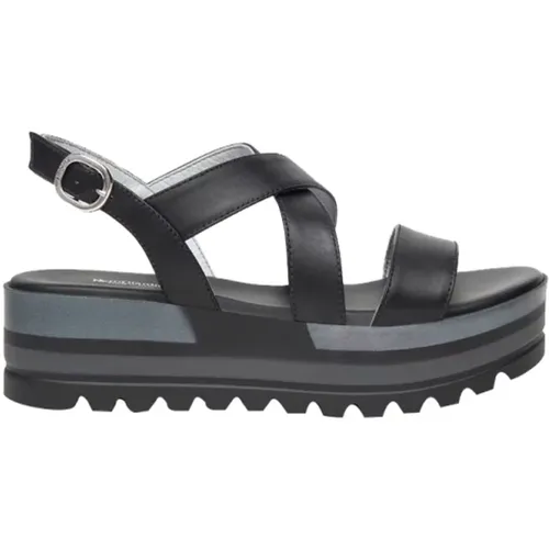 Schwarze Sandalen Elegantes und Raffiniertes Modell , Damen, Größe: 36 EU - Nerogiardini - Modalova