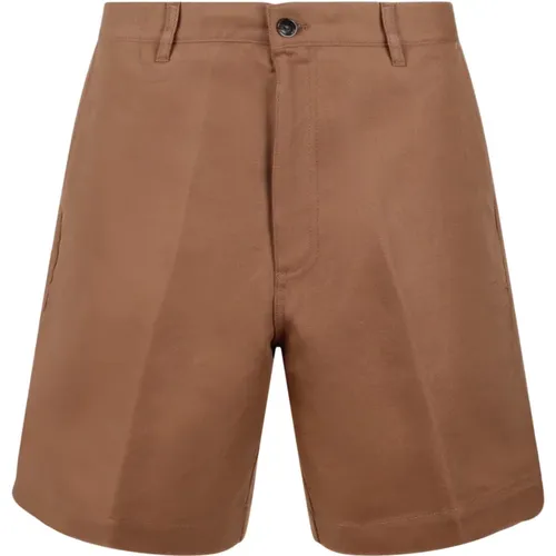 Cotton Linen Bermuda Shorts Regular Fit , male, Sizes: W30, W32, W34, W31, W33 - Nine In The Morning - Modalova
