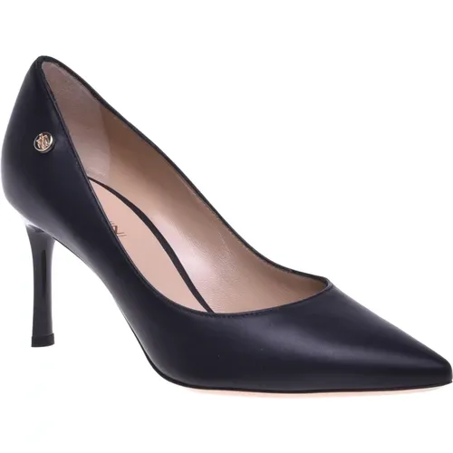 Court shoes in leather , Damen, Größe: 39 1/2 EU - Baldinini - Modalova