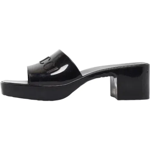 Pre-owned Rubber sandals , female, Sizes: 3 UK - Gucci Vintage - Modalova