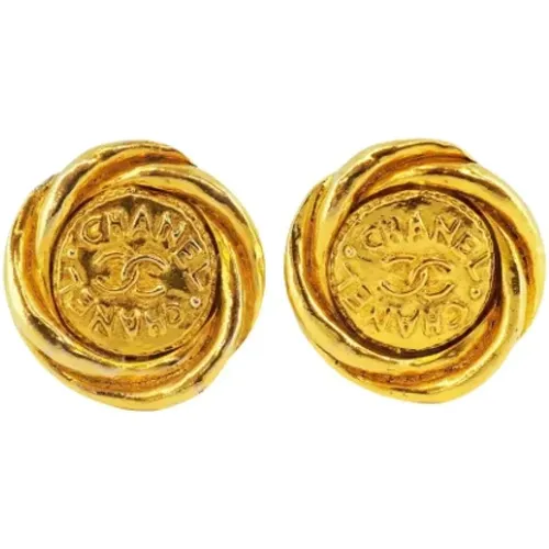 Pre-owned Metal earrings , female, Sizes: ONE SIZE - Chanel Vintage - Modalova