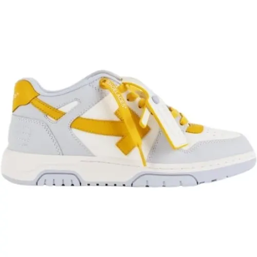 Weiße Gelbe Sneakers mit Tonalen Pfeilen , Damen, Größe: 39 EU - Off White - Modalova