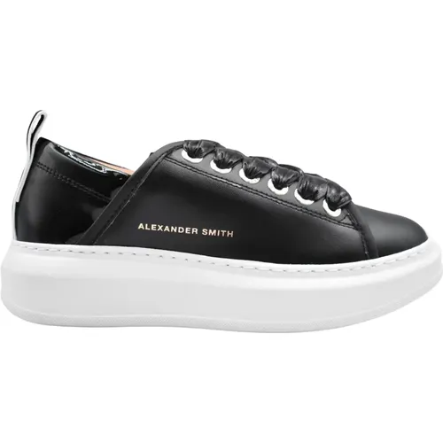 Schwarze Schnürschuhe für Damen Aw23 , Damen, Größe: 41 EU - Alexander Smith - Modalova