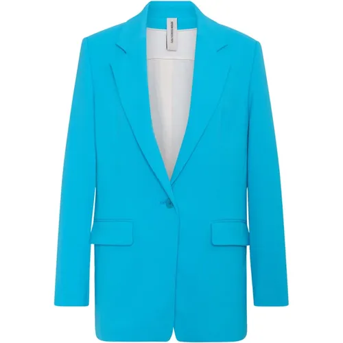 Turquoise Blazer with Back Slit , female, Sizes: L - drykorn - Modalova