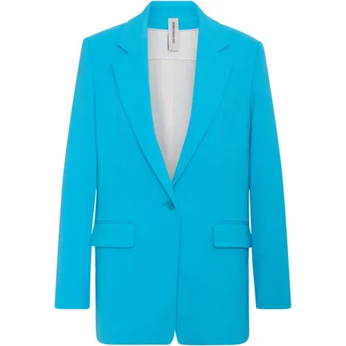 Turquoise Blazer with Back Slit , female, Sizes: S, L - drykorn - Modalova