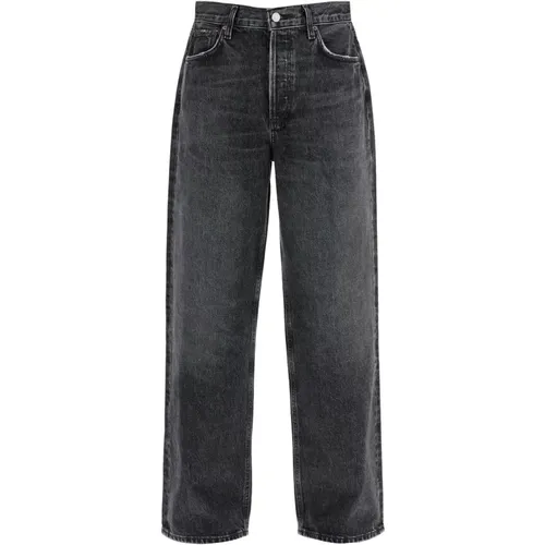 Schwarze Zerrissene Baggy Denim Jeans , Damen, Größe: W28 - Agolde - Modalova