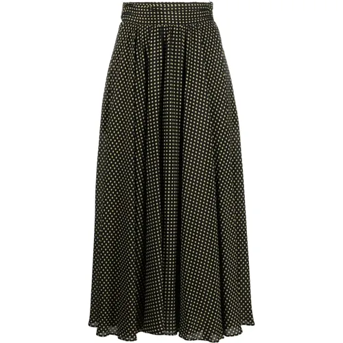 Polka Dot High-Waisted Midi Skirt , female, Sizes: M - Philosophy di Lorenzo Serafini - Modalova