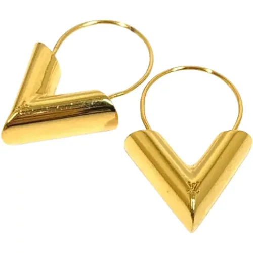 Pre-owned Gold earrings , female, Sizes: ONE SIZE - Louis Vuitton Vintage - Modalova