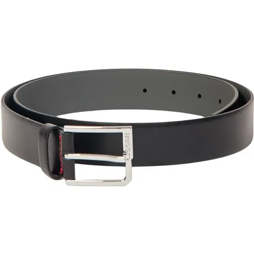 Contemporary Leather Belt With Logo Buckle , male, Sizes: 115 CM, 90 CM, 110 CM, 95 CM, 100 CM - Hugo Boss - Modalova