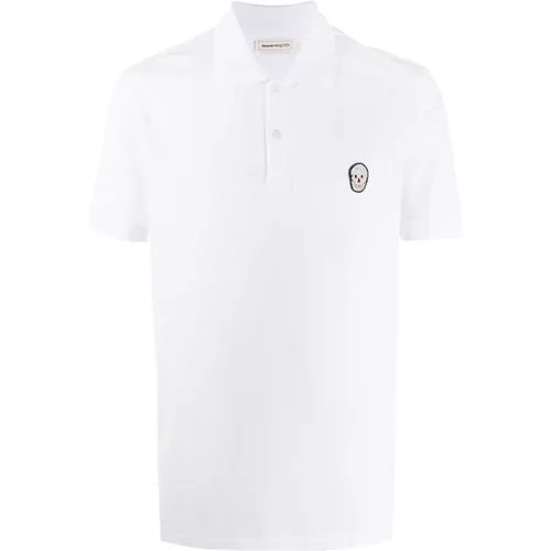 Skull Patch Polo T-Shirt - alexander mcqueen - Modalova