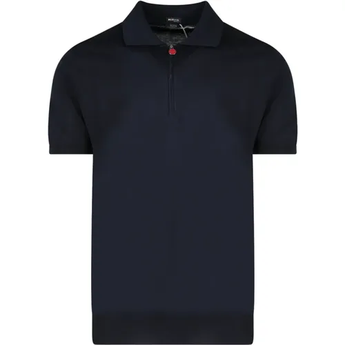 Ss24 T-Shirt with Half Zip and Red Detail , male, Sizes: M - Kiton - Modalova