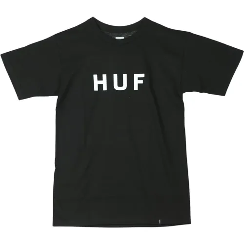 White Logo Mens T-Shirt , male, Sizes: S, M, XL - HUF - Modalova