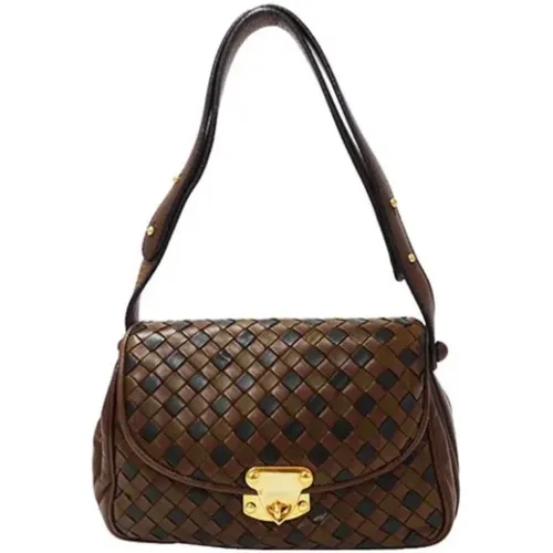 Pre-owned Leather shoulder-bags , female, Sizes: ONE SIZE - Bottega Veneta Vintage - Modalova