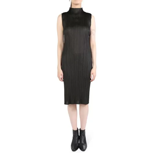 Elegantes Schwarzes Kleid für Frauen , Damen, Größe: L - Issey Miyake - Modalova