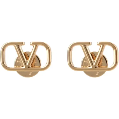 Gold Finish Butterfly Earrings , female, Sizes: ONE SIZE - Valentino Garavani - Modalova