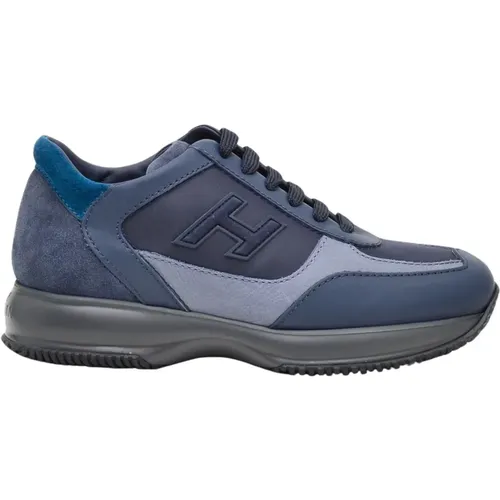 Blaue Wildleder Interactive Sneakers , Herren, Größe: 39 EU - Hogan - Modalova