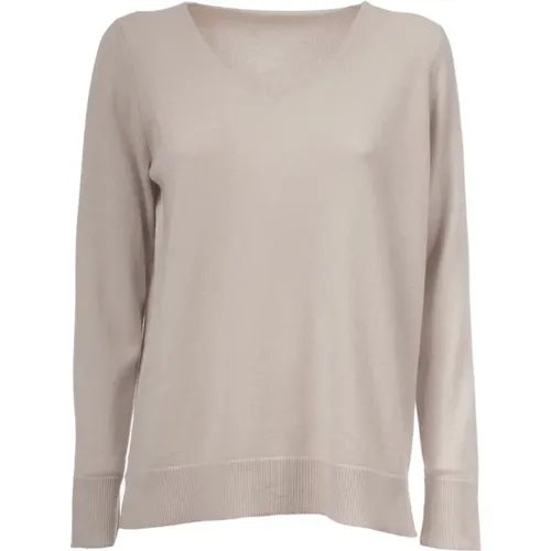 Wool, Silk, and Cashmere Knit Sweater , female, Sizes: M, S, XL - Le Tricot Perugia - Modalova