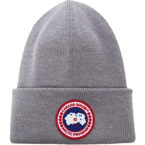 Arctic Touque Hat Grey Merino Wool , unisex, Sizes: ONE SIZE - Canada Goose - Modalova