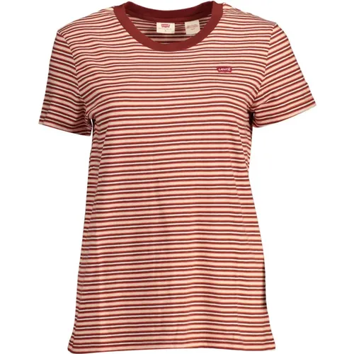 Levi's, Rotes Baumwoll-Logo T-Shirt , Damen, Größe: L - Levis - Modalova