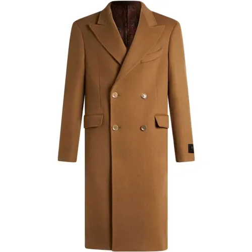 Cashmere Double-Breasted Coat , male, Sizes: M, L - ETRO - Modalova