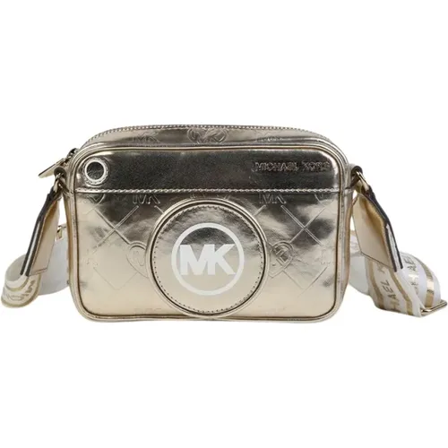 Camera or smartphone bag in coated fabric with logo print , female, Sizes: ONE SIZE - Michael Kors - Modalova