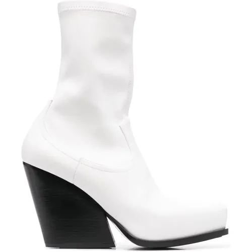 Weiße Cowboy-Stiefel im Westernstil , Damen, Größe: 37 EU - Stella Mccartney - Modalova