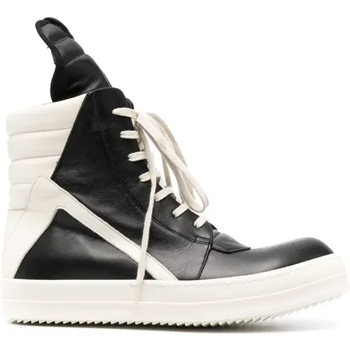 Leather High Top Sneakers , male, Sizes: 7 UK, 11 UK, 9 UK, 6 UK, 8 UK, 10 UK - Rick Owens - Modalova