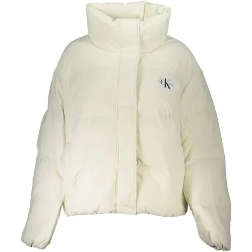 Long Sleeve Jacket with Logo and Multiple Pockets , female, Sizes: L, XS, M, S - Calvin Klein - Modalova