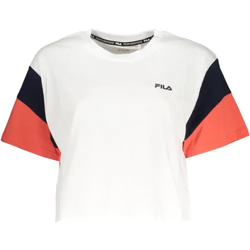 Short Sleeve Tee Contrast Logo , female, Sizes: XS - Fila - Modalova