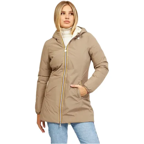 Reversible Three-Quarter Coat for Women , female, Sizes: L - K-way - Modalova