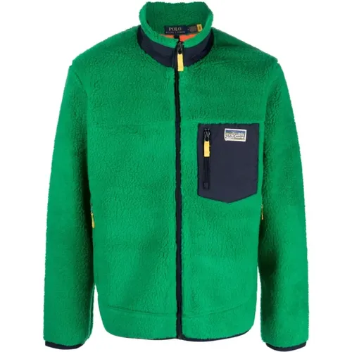 Grüne Sweaters mit Mockneck und Full-zip - Polo Ralph Lauren - Modalova